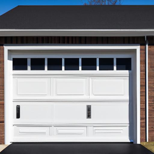 Suburban East Brunswick house with a modern insulated sectional garage door and visible base seal.